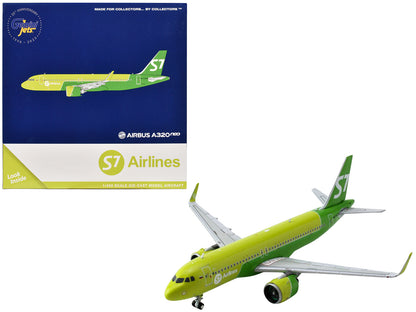 Airbus A320neo Commercial Aircraft "S7 Airlines" (RA-73428) Green Two-Tone 1/400 Diecast Model Airplane by GeminiJets-DiecastModeler.com