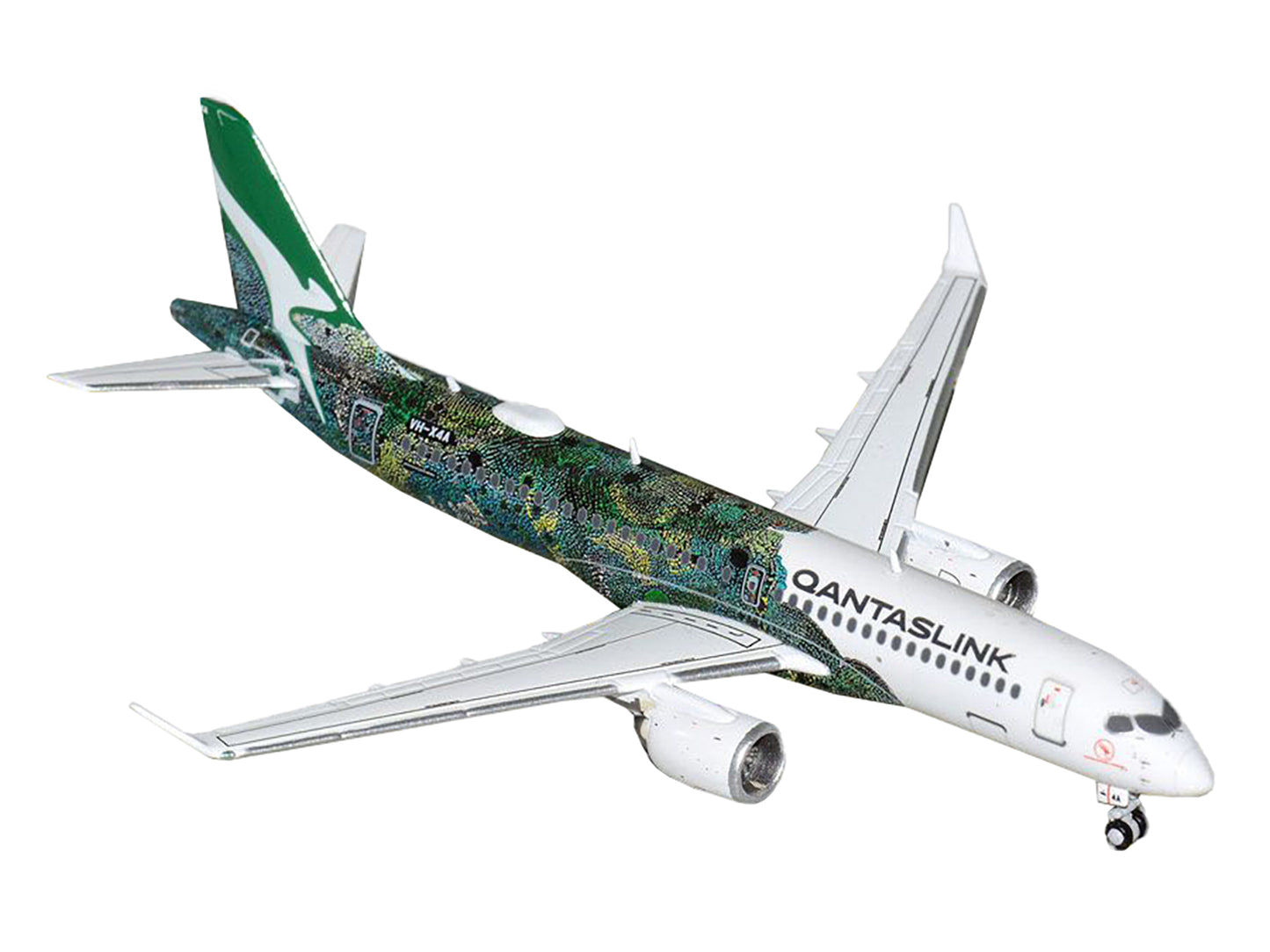 Airbus A220-300 Commercial Aircraft "QantasLink - Minyma Kutjara Tjukurpa" (VH-X4A) White with Graphics 1/400 Diecast Model Airplane by GeminiJets