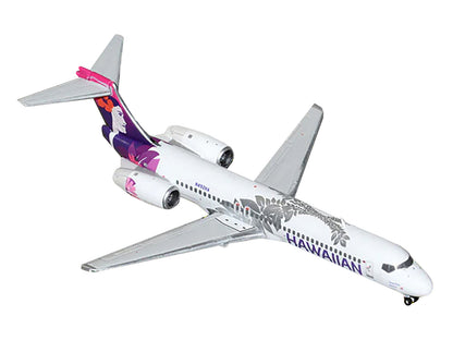 Boeing 717-200 Commercial Aircraft "Hawaiian Airlines" (N492HA) White with Purple Graphics 1/400 Diecast Model Airplane by GeminiJets