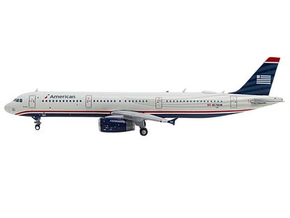 Airbus A321 Commercial Aircraft "American Airlines - US Airways Heritage Jet" (N578UW) White with Blue Tail 1/400 Diecast Model Airplane by GeminiJets