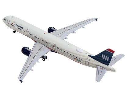 Airbus A321 Commercial Aircraft "American Airlines - US Airways Heritage Jet" (N578UW) White with Blue Tail 1/400 Diecast Model Airplane by GeminiJets
