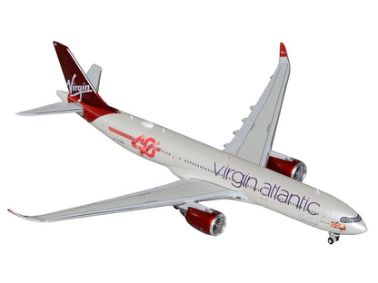 Airbus A330-900 Commercial Aircraft "Virgin Atlantic" (G-VSRB) Gray with Red Tail 1/400 Diecast Model Airplane by GeminiJets