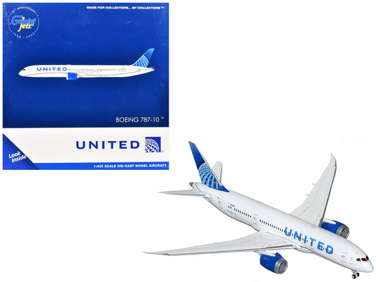 Boeing 787-8 Commercial Aircraft "United Airlines" (N26902) White with Blue Tail 1/400 Diecast Model Airplane by GeminiJets-DiecastModeler.com