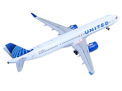 Airbus A321neo Commercial Aircraft "United Airlines" (N14502) White with Blue Tail 1/400 Diecast Model Airplane by GeminiJets