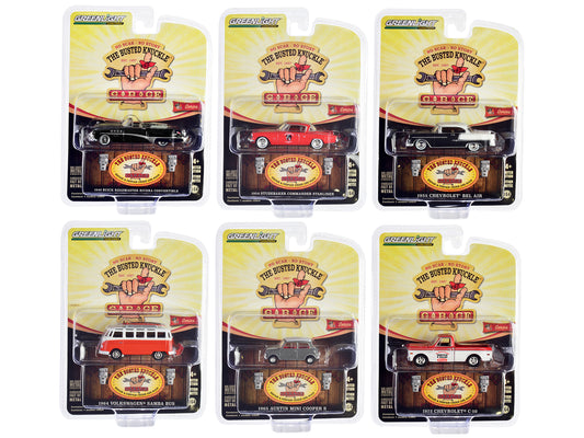 "Busted Knuckle Garage" Series 2 6 piece Set 1/64 Diecast Model Cars by Greenlight-DiecastModeler.com