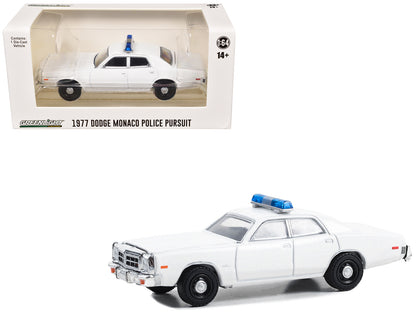 1977-78 Dodge Monaco Police Pursuit White with Light Bar "Hot Pursuit - Hobby Exclusive" Series 1/64 Diecast Model Car by Greenlight