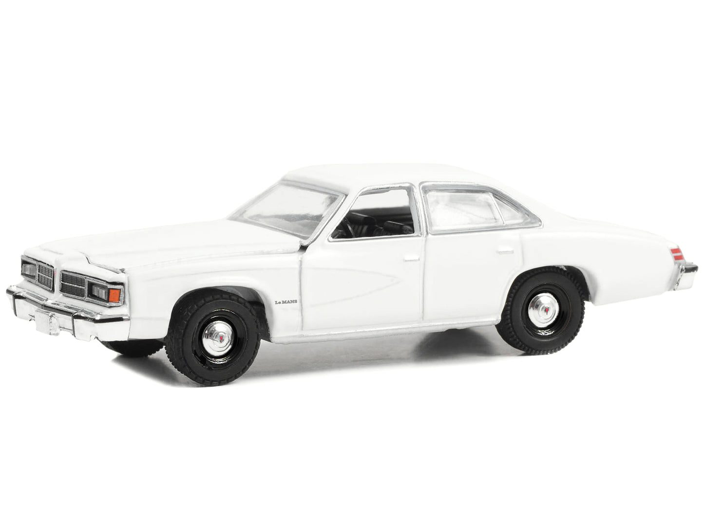 1976-77 Pontiac LeMans Enforcer White "Hot Pursuit - Hobby Exclusive" Series 1/64 Diecast Model Car by Greenlight