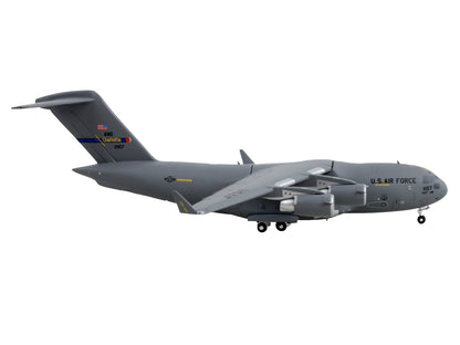 Boeing C-17 Globemaster III Transport Aircraft "Charlotte Air National Guard - United States Air Force" Gray "Gemini Macs" Series 1/400 Diecast Model Airplane by GeminiJets-DiecastModeler.com