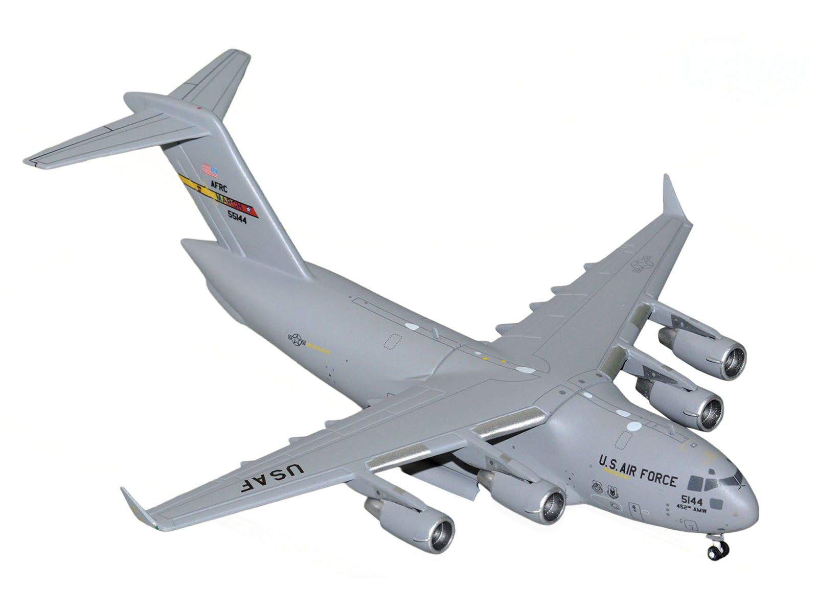 McDonnell Douglas C-17 Globemaster III Transport Aircraft "452nd AMW March ARB" United States Air Force "Gemini Macs" Series 1/400 Diecast Model Airplane by GeminiJets-DiecastModeler.com