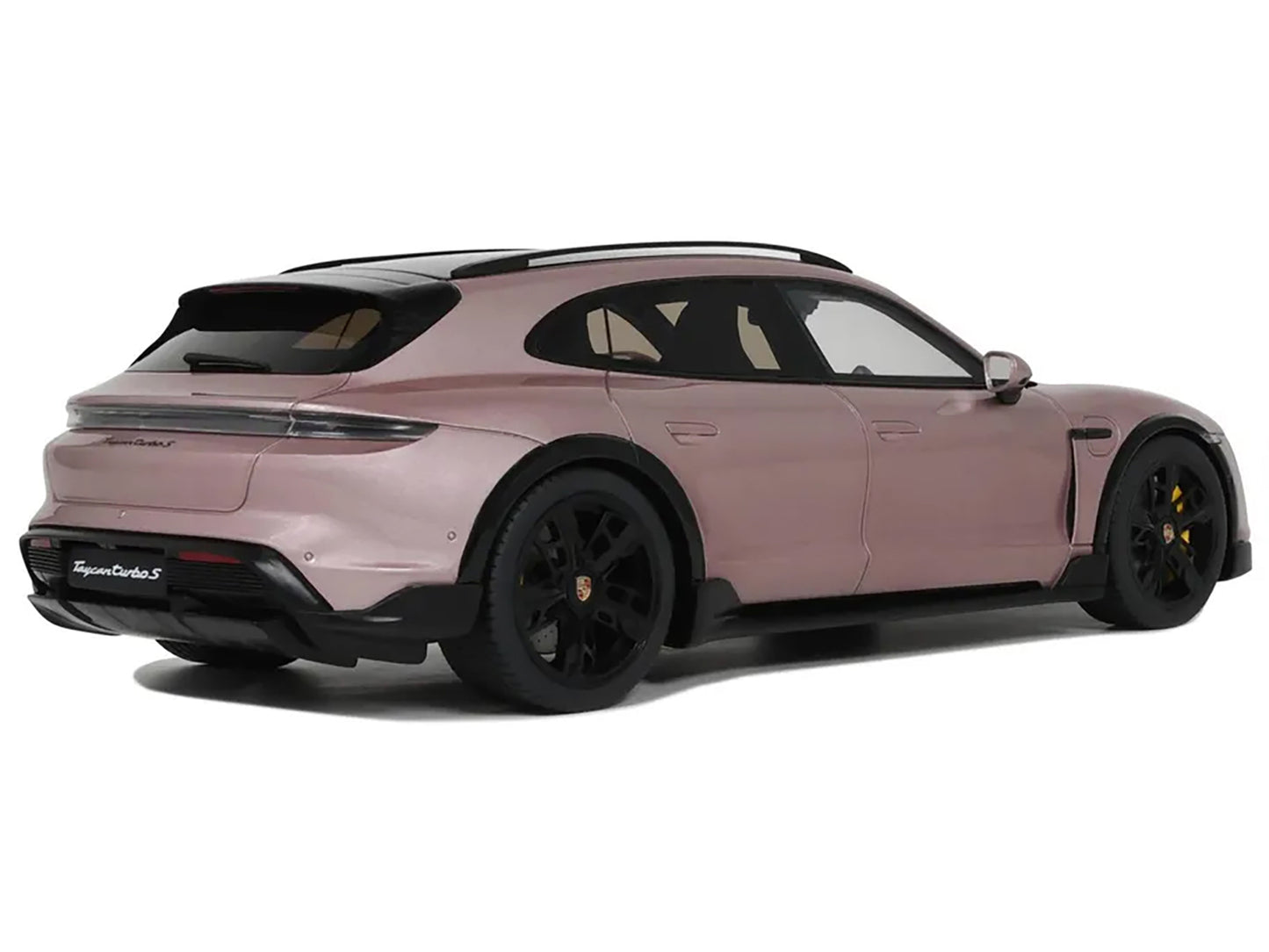2022 Porsche Taycan Turbo S Cross Turismo Pink Metallic 1/18 Model Car by GT Spirit