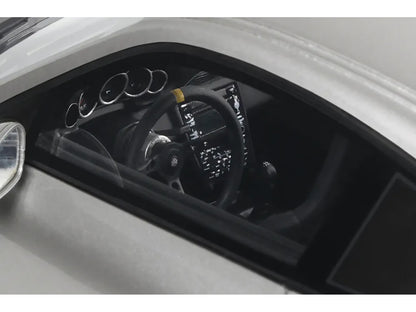 2024 Porsche 911 RWB Abu Silver Metallic with Black Hood 1/18 Model Car by GT Spirit