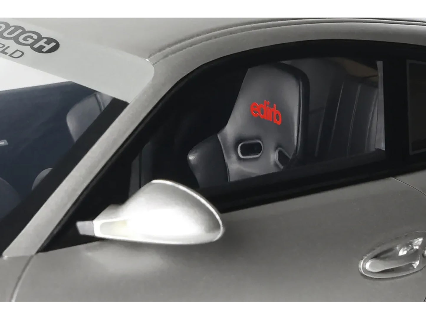 2024 Porsche 911 RWB Abu Silver Metallic with Black Hood 1/18 Model Car by GT Spirit