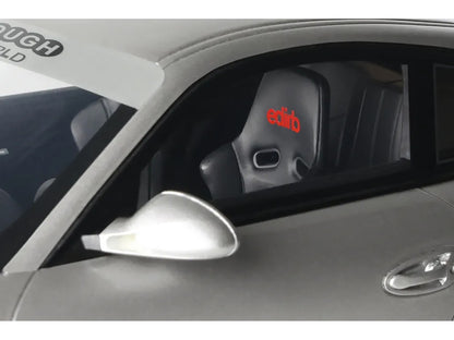 2024 Porsche 911 RWB Abu Silver Metallic with Black Hood 1/18 Model Car by GT Spirit