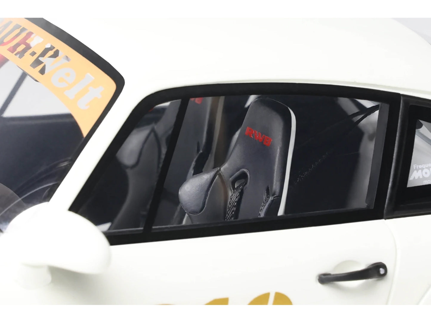 2024 Porsche RWB 964 "Natty Dread Junior" White with Graphics 1/18 Model Car by GT Spirit