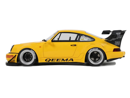 2024 Porsche 911 (964) RWB "Qeema" Yellow 1/18 Model Car by GT Spirit