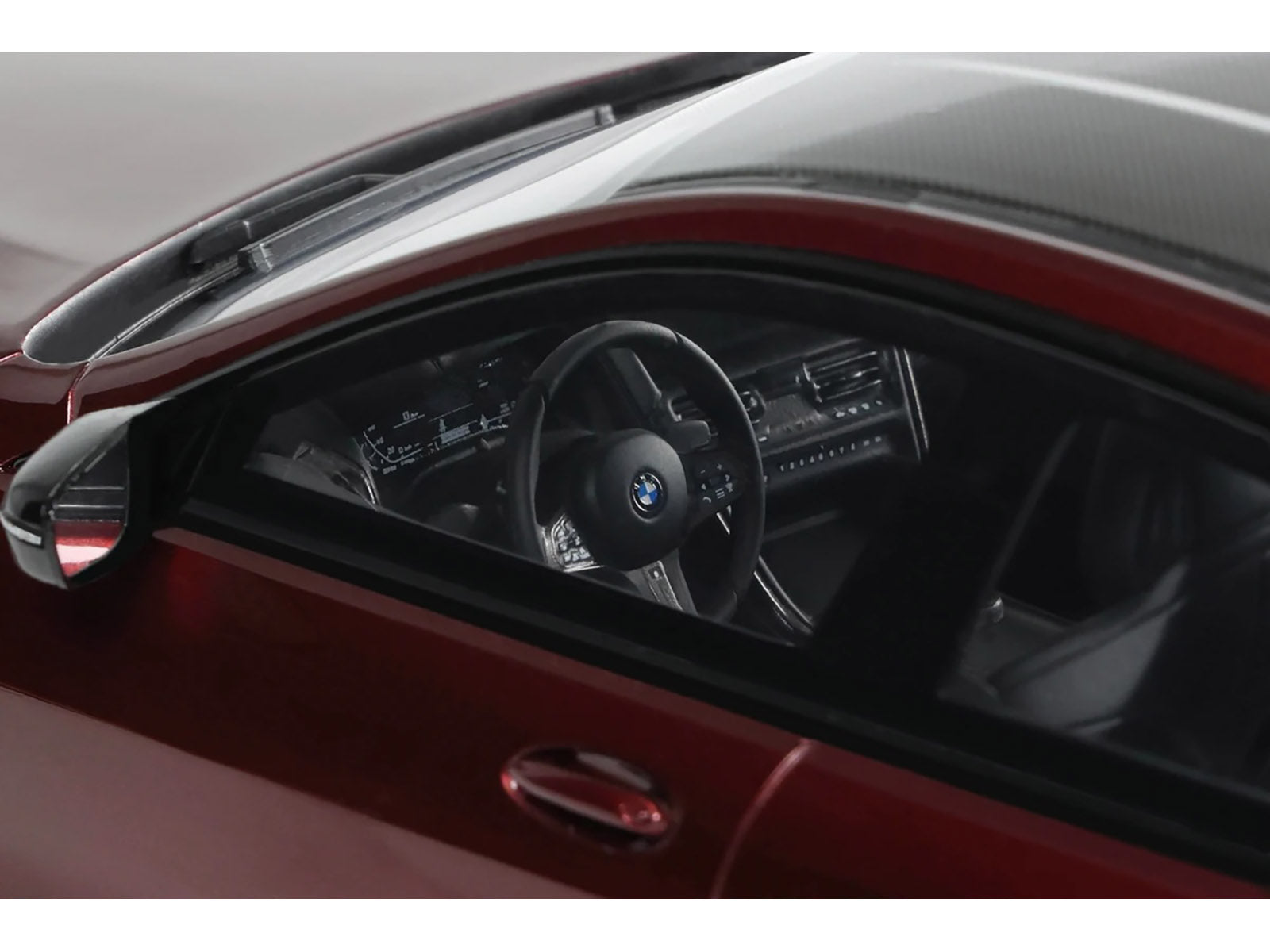 2023 BMW M850I xDrive M Performance Aventurine Red with Carbon Top 1/18 Model Car by GT Spirit-DiecastModeler.com