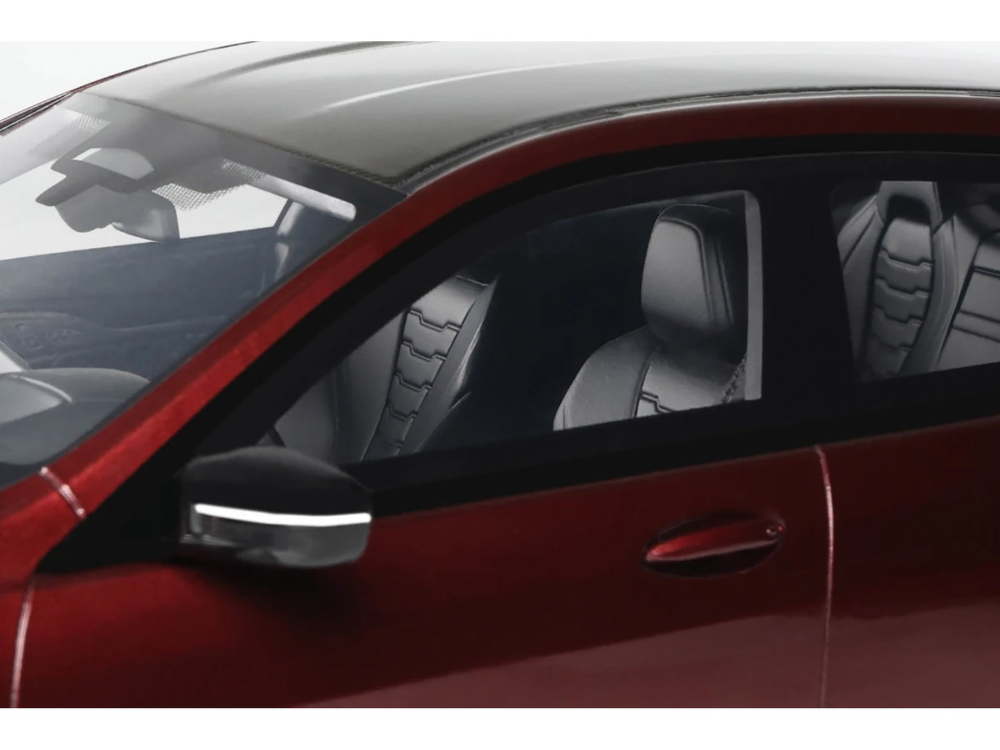 2023 BMW M850I xDrive M Performance Aventurine Red with Carbon Top 1/18 Model Car by GT Spirit