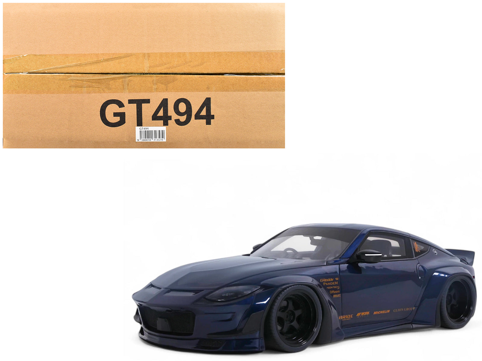 2023 Nissan 400Z by Pandem RHD (Right Hand Drive) Midnight Blue 1/18 Model Car by GT Spirit-DiecastModeler.com