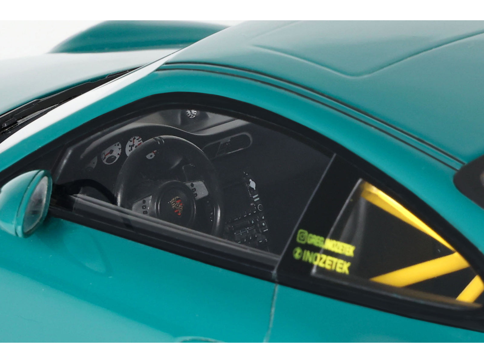 2021 RWB Bodykit "Syunkashuto" Green with Black Stripes 1/18 Model Car by GT Spirit-DiecastModeler.com
