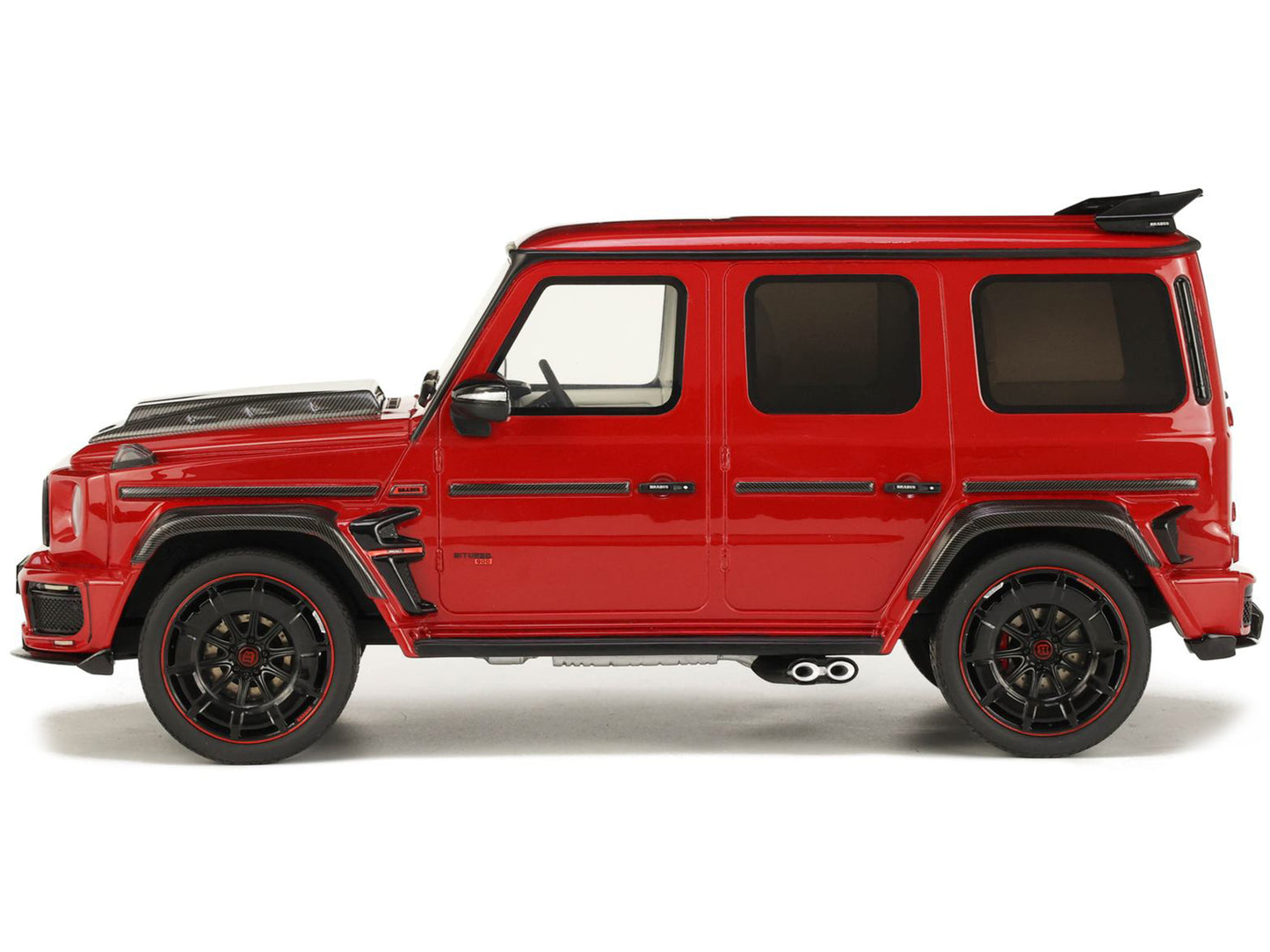 2022 Brabus 900 Rocket Edition Red with Carbon Hood 1/18 Model Car by GT Spirit-DiecastModeler.com