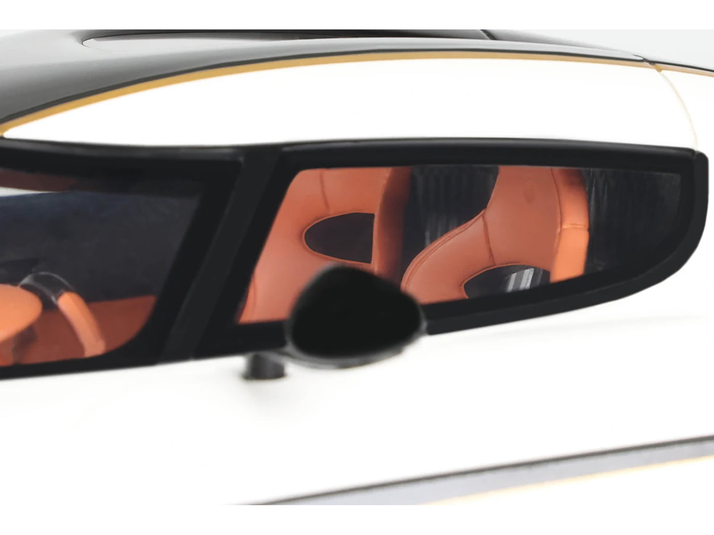 2023 Koenigsegg Regera White with Black Stripes 1/18 Model Car by GT Spirit