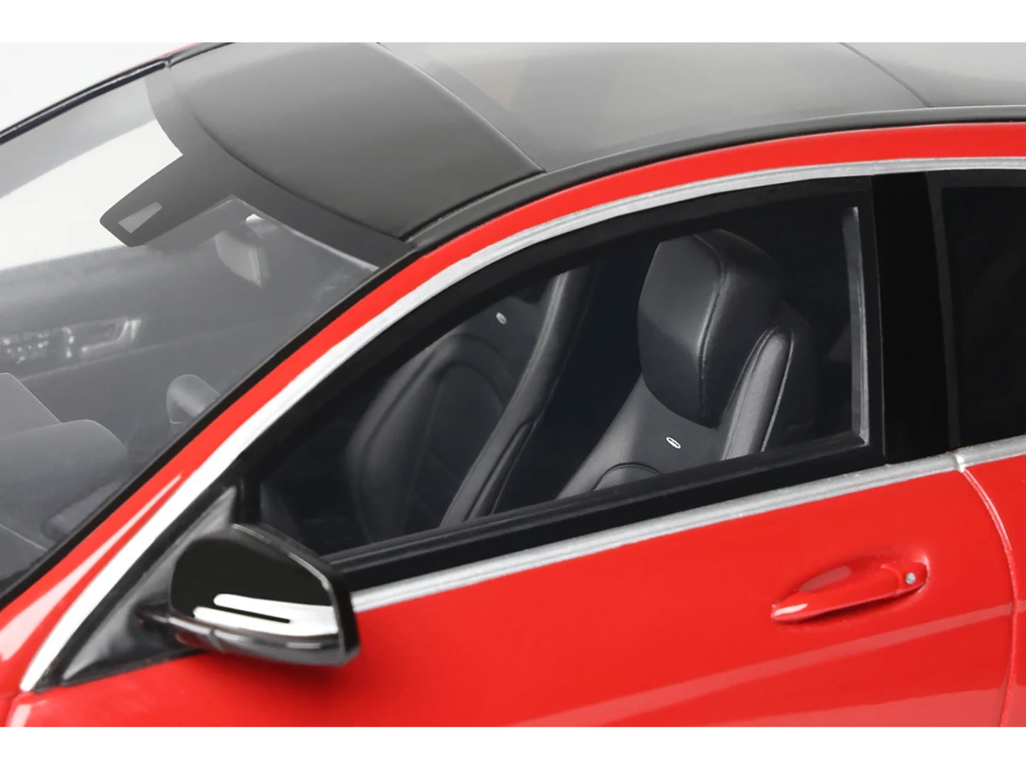 2014 Mercedes-Benz C63 AMG Red with Black Top 1/18 Model Car by GT Spirit