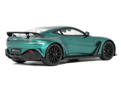 2023 Aston Martin Vantage V12 British Racing Green with Black Hood and Top 1/18 Model Car by GT Spirit