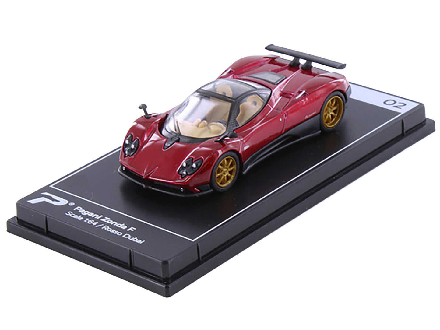 Pagani Zonda F Rosso Dubai Red Metallic "Hypercar League Collection" 1/64 Diecast Model Car by PosterCars-DiecastModeler.com