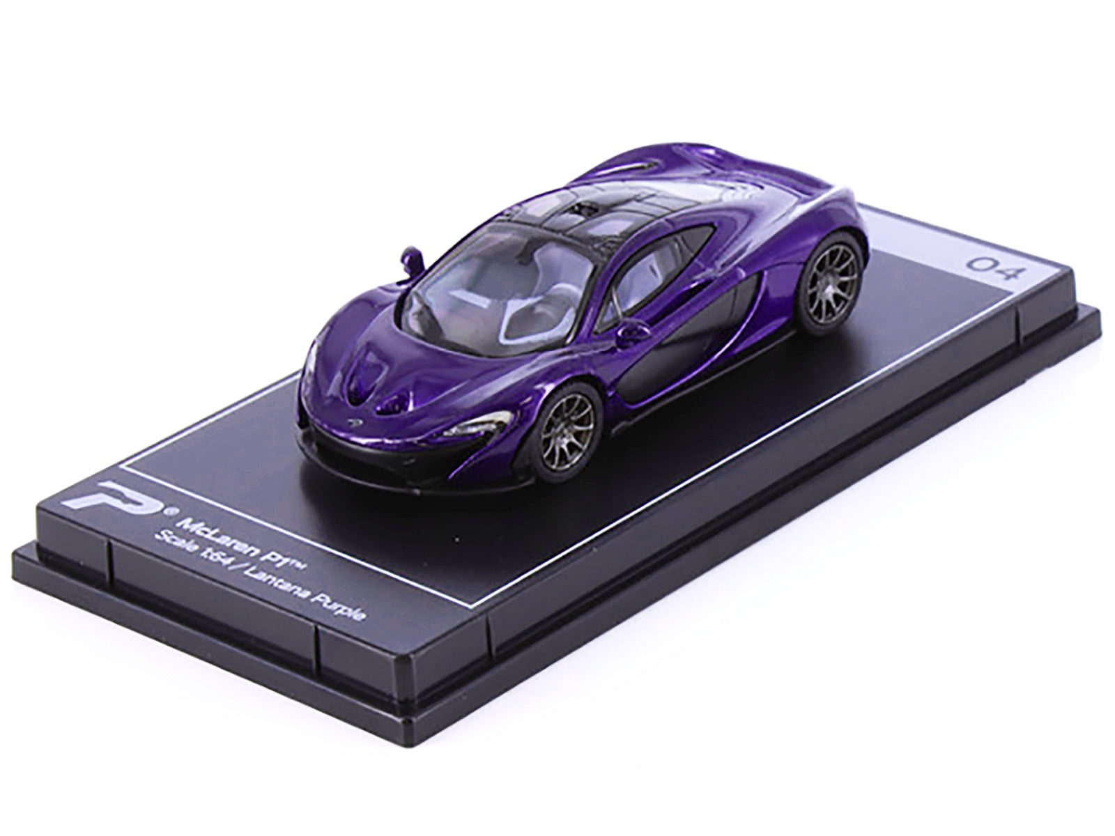 McLaren P1 Lantana Purple Metallic with Black Top "Hypercar League Collection" 1/64 Diecast Model Car by PosterCars-DiecastModeler.com