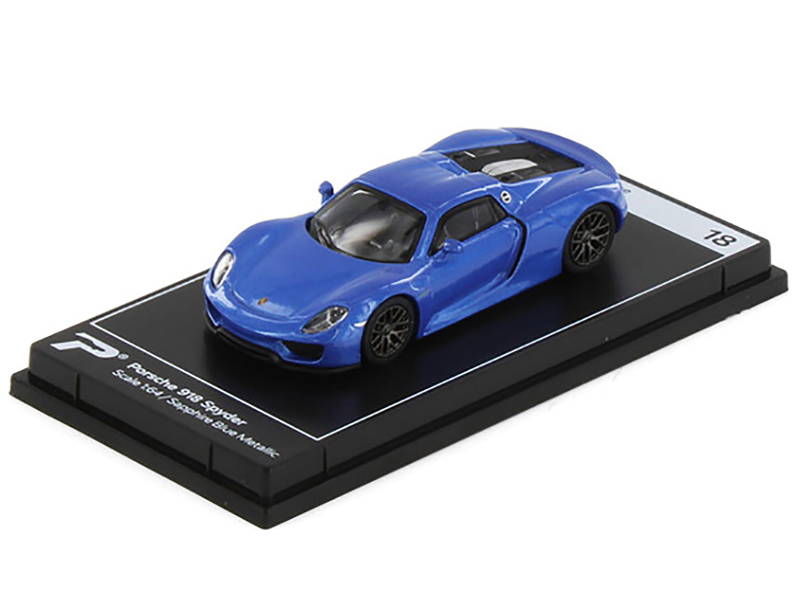 Porsche 918 Spyder Sapphire Blue Metallic "Hypercar League Collection" 1/64 Diecast Model Car by PosterCars-DiecastModeler.com