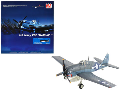 Grumman F6F-3 Hellcat Fighter Aircraft "Ens. Gordon Arthur Stanley VF-27 USS Princeton" (1944) United States Navy "Air Power Series" 1/72 Diecast Model by Hobby Master-DiecastModeler.com