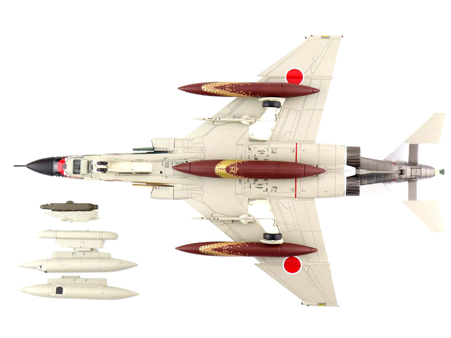McDonnell Douglas RF-4E Phantom II Fighter Aircraft 57-6907 JASDF "501 SQ Final Year 2020" "Air Power Series" 1/72 Scale Model by Hobby Master-DiecastModeler.com