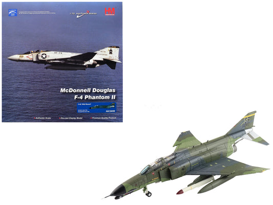 McDonnell Douglas F-4G Phantom II Fighter-Bomber Aircraft "Wild Weasel 52nd TFW Spangdahlem AB" (1985) United States Air Force "Air Power Series" 1/72 Diecast Model by Hobby Master-DiecastModeler.com