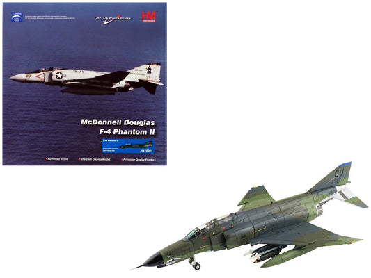 McDonnell Douglas F-4E Phantom II Fighter-Bomber Aircraft "497th Squadron South Korea" (1985) United States Air Force "Air Power Series" 1/72 Diecast Model by Hobby Master-DiecastModeler.com