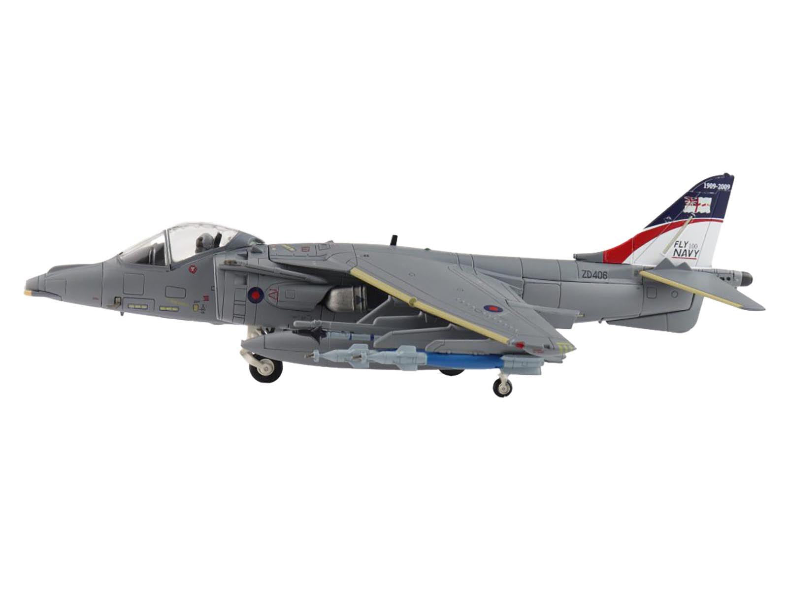 British Aerospace Harrier GR.9 Aircraft "ZD406 Royal Navy Strike Wing RAF Station Cottesmore" (2009) British Royal Air Force/Navy "Air Power Series" 1/72 Diecast Model by Hobby Master-DiecastModeler.com