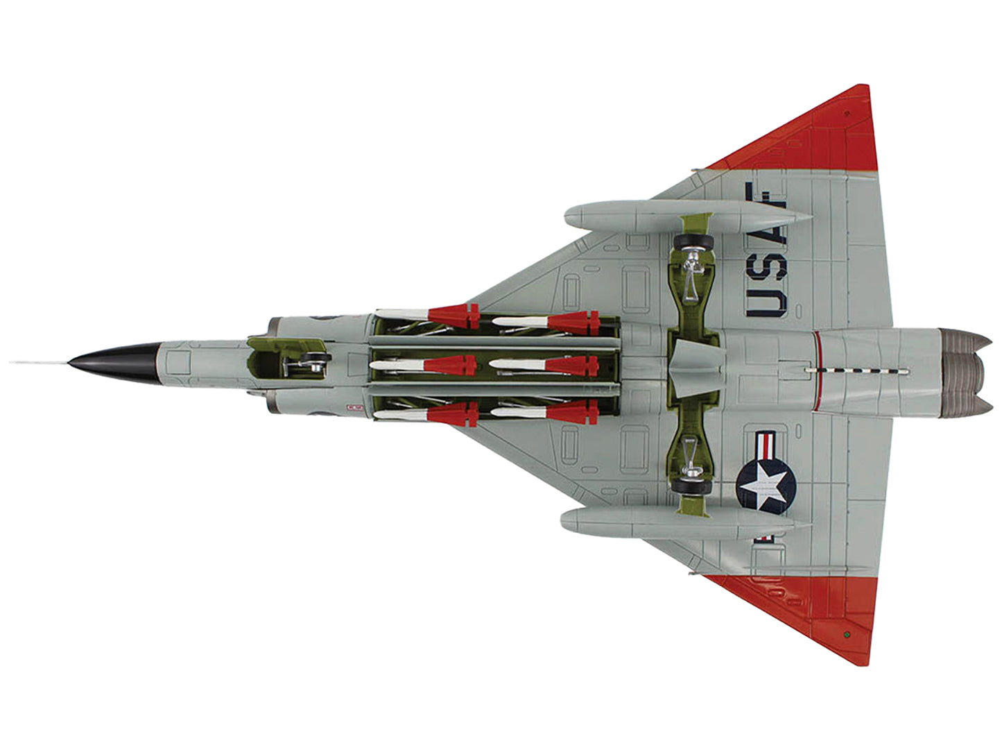 Convair F-102A Delta Dagger Interceptor Aircraft "179th Fighter Interceptor Squadron Minnesota Air National Guard" (1966) United States Air Force "Air Power Series" 1/72 Diecast Model by Hobby Master-DiecastModeler.com