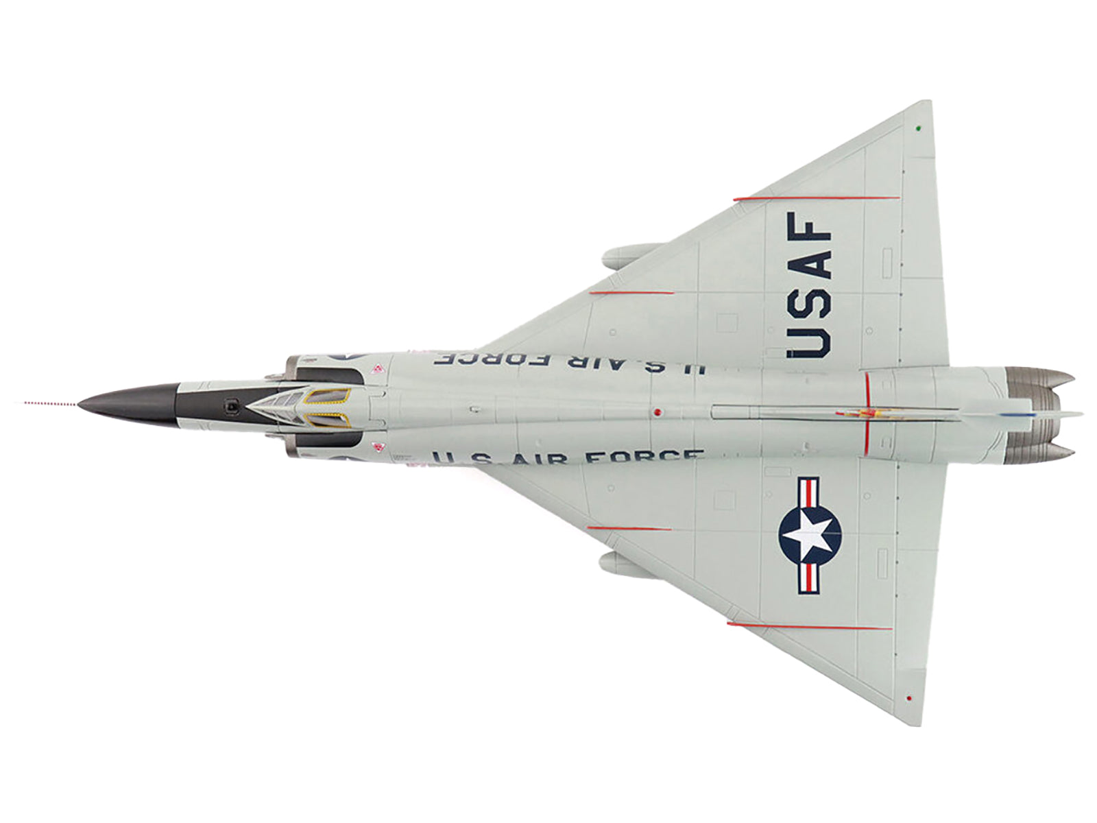 Convair F-102A Delta Dagger Interceptor Aircraft "199th Fighter Interceptor Squadron (FIS) Hawaii Air National Guard" (1960s) United States Air Force "Air Power Series" 1/72 Diecast Model by Hobby Master-DiecastModeler.com