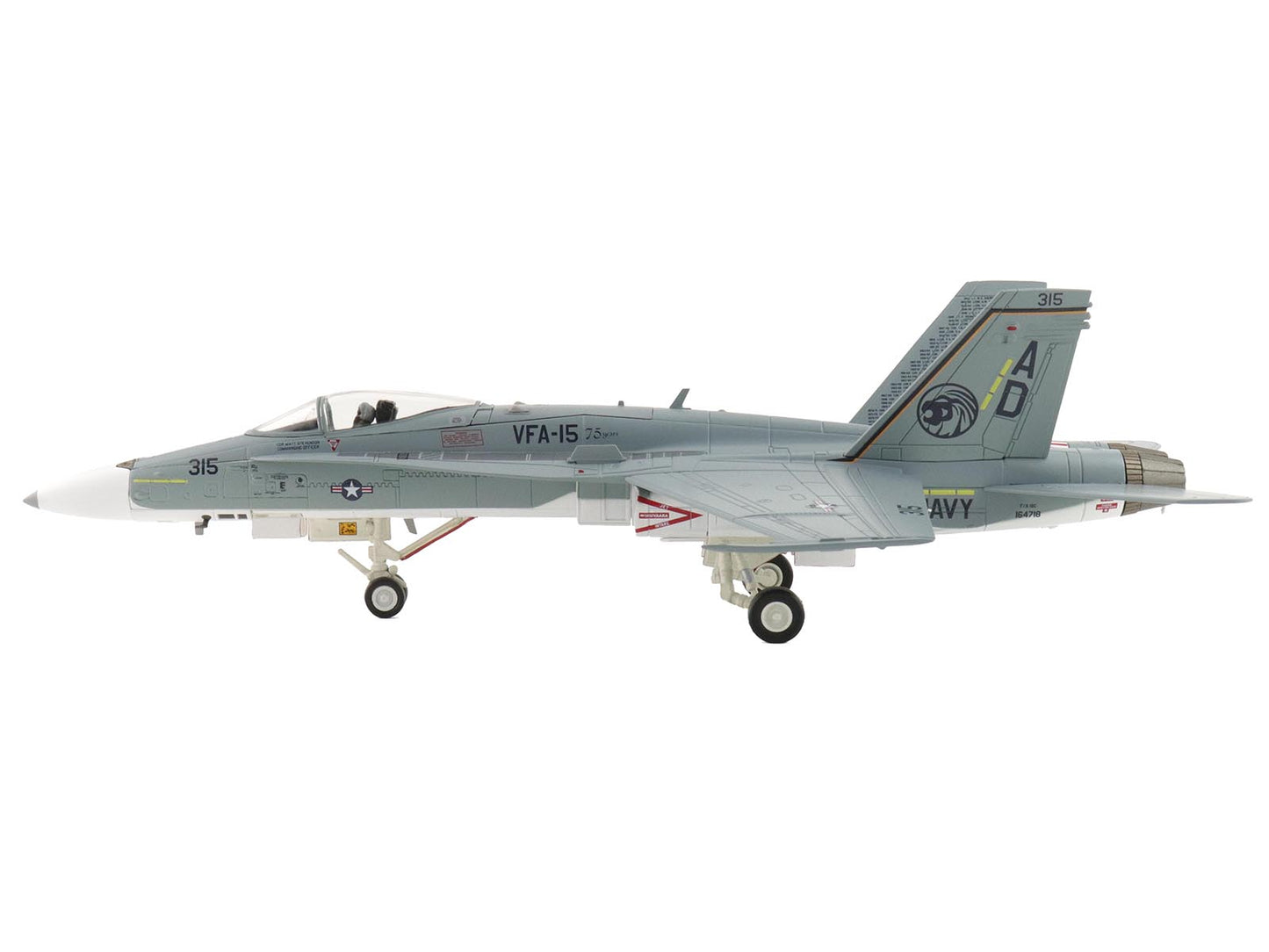 McDonnell Douglas F/A-18C Hornet Aircraft "VFA-15 Retro TAC Demo Jet VFA-106 Gladiators" (2017) United States Navy "Air Power Series" 1/72 Diecast Model by Hobby Master