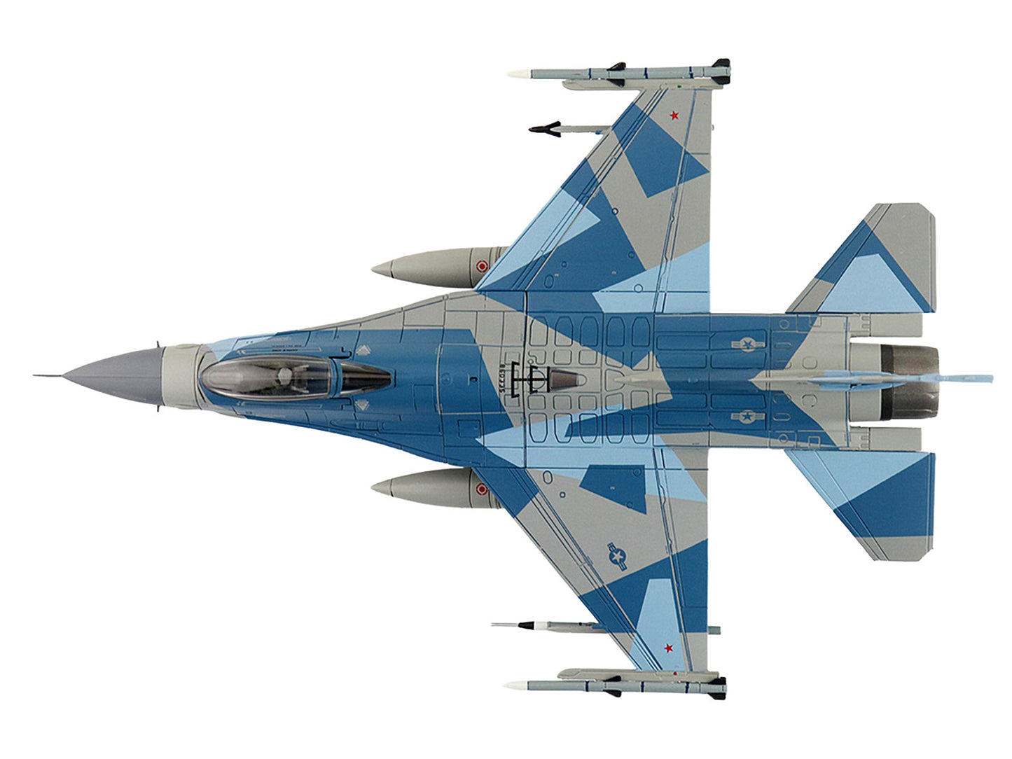 Lockheed F-16C Fighting Falcon Fighter Aircraft "86-0335 Blue Splinter 354th Wing 18th AGRS Eielson AFB" (2018) United States Air Force "Air Power Series" 1/72 Diecast Model by Hobby Master-DiecastModeler.com