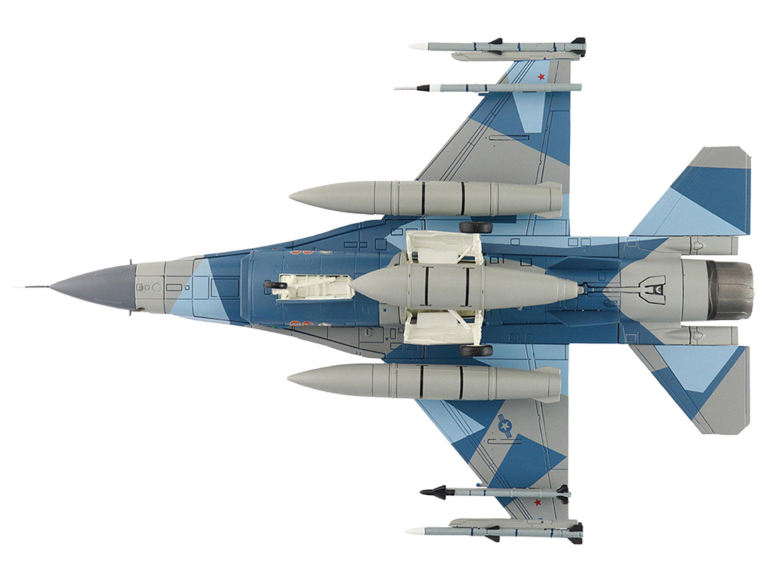 Lockheed F-16C Fighting Falcon Fighter Aircraft "86-0335 Blue Splinter 354th Wing 18th AGRS Eielson AFB" (2018) United States Air Force "Air Power Series" 1/72 Diecast Model by Hobby Master-DiecastModeler.com