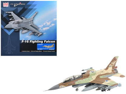 Lockheed F-16D Fighting Falcon Fighter Aircraft "628 Barak 105 Squadron The Scorpion" Israeli Air Force "Air Power Series" 1/72 Diecast Model by Hobby Master-DiecastModeler.com