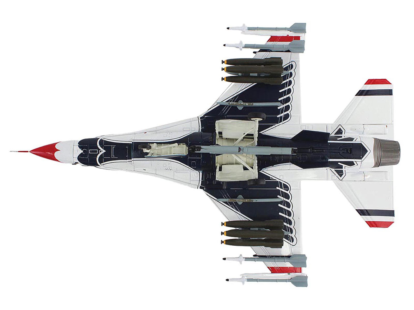 Lockheed F-16C Fighting Falcon Fighter Aircraft "No.10 Thunderbirds Warbird" United States Air Force "Air Power Series" 1/72 Diecast Model by Hobby Master-DiecastModeler.com