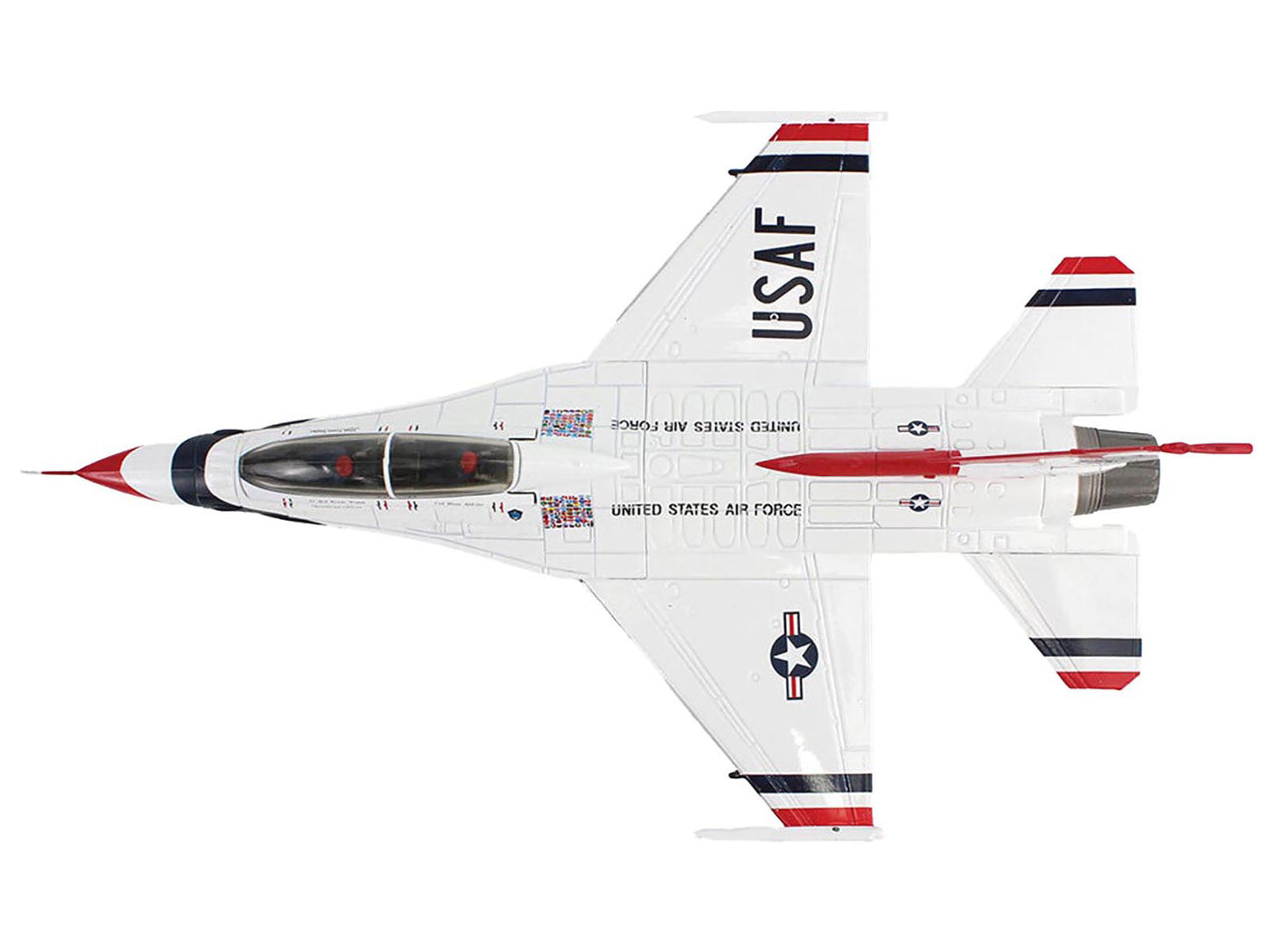 Lockheed F-16D Fighting Falcon Fighter Aircraft "No.7 Thunderbirds Nellis Air Force Base" (2017) United States Air Force "Air Power Series" 1/72 Diecast Model by Hobby Master