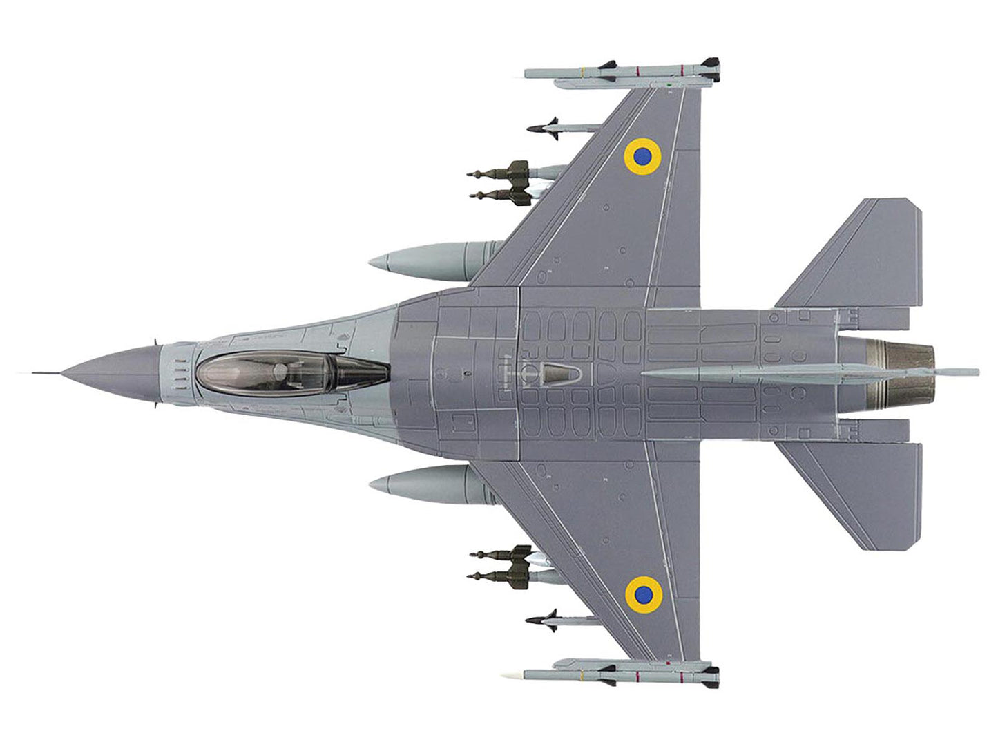 Lockheed F-16AM Fighting Falcon Fighter Aircraft "UA24-3596 Pylon Integrated Dispenser System Plus" (2024) Ukrainian Air Force "Air Power Series" 1/72 Diecast Model by Hobby Master-DiecastModeler.com