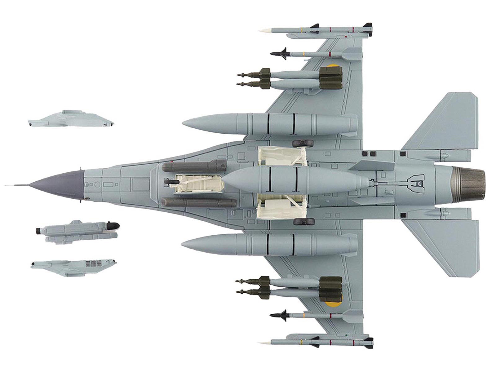 Lockheed F-16AM Fighting Falcon Fighter Aircraft "UA24-3596 Pylon Integrated Dispenser System Plus" (2024) Ukrainian Air Force "Air Power Series" 1/72 Diecast Model by Hobby Master-DiecastModeler.com