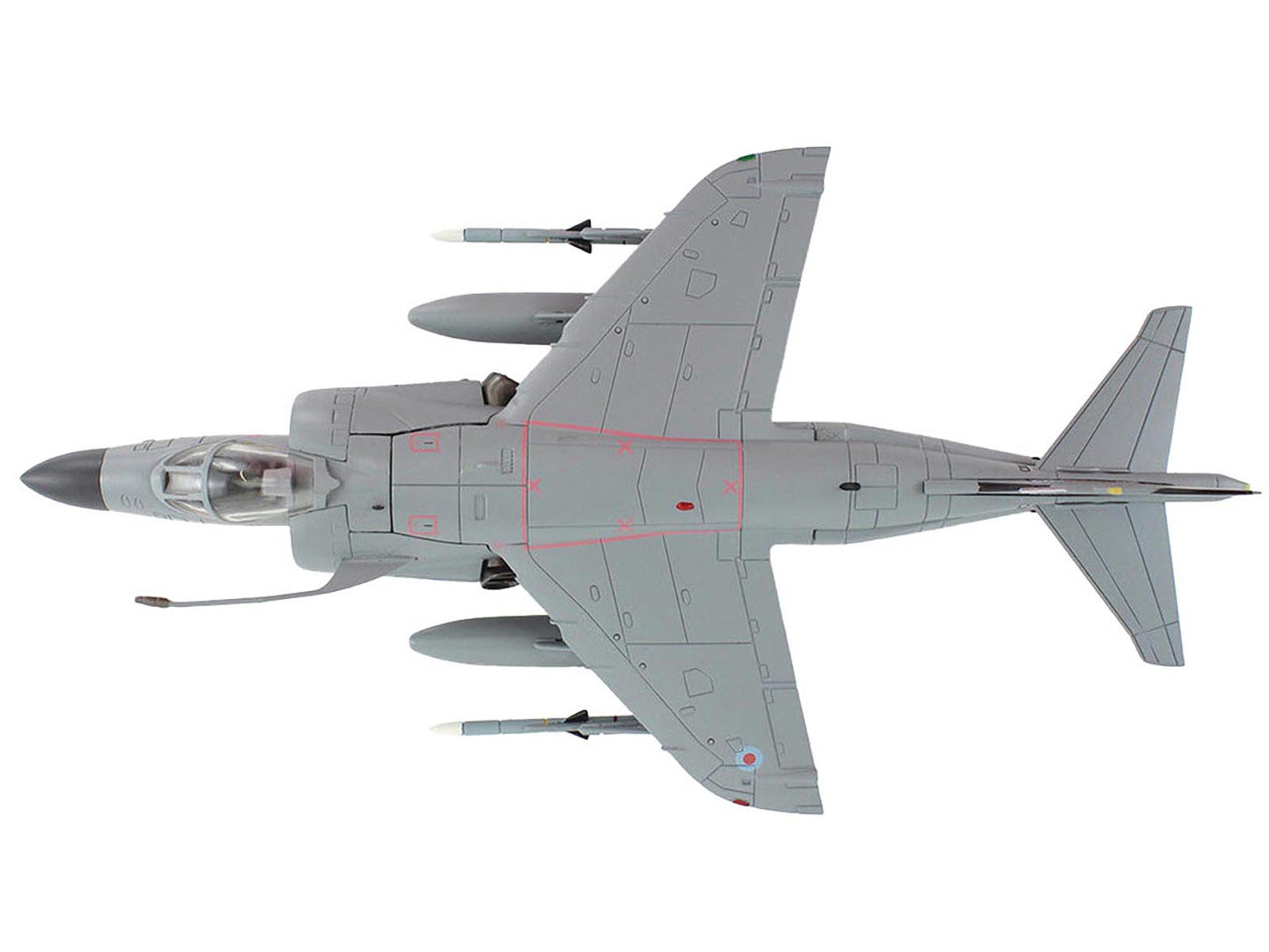 British Aerospace Sea Harrier FA.2 Aircraft with Sea Eagle Missiles "ZH804 Fairford" (2002) British Royal Navy "Air Power Series" 1/72 Diecast Model by Hobby Master-DiecastModeler.com