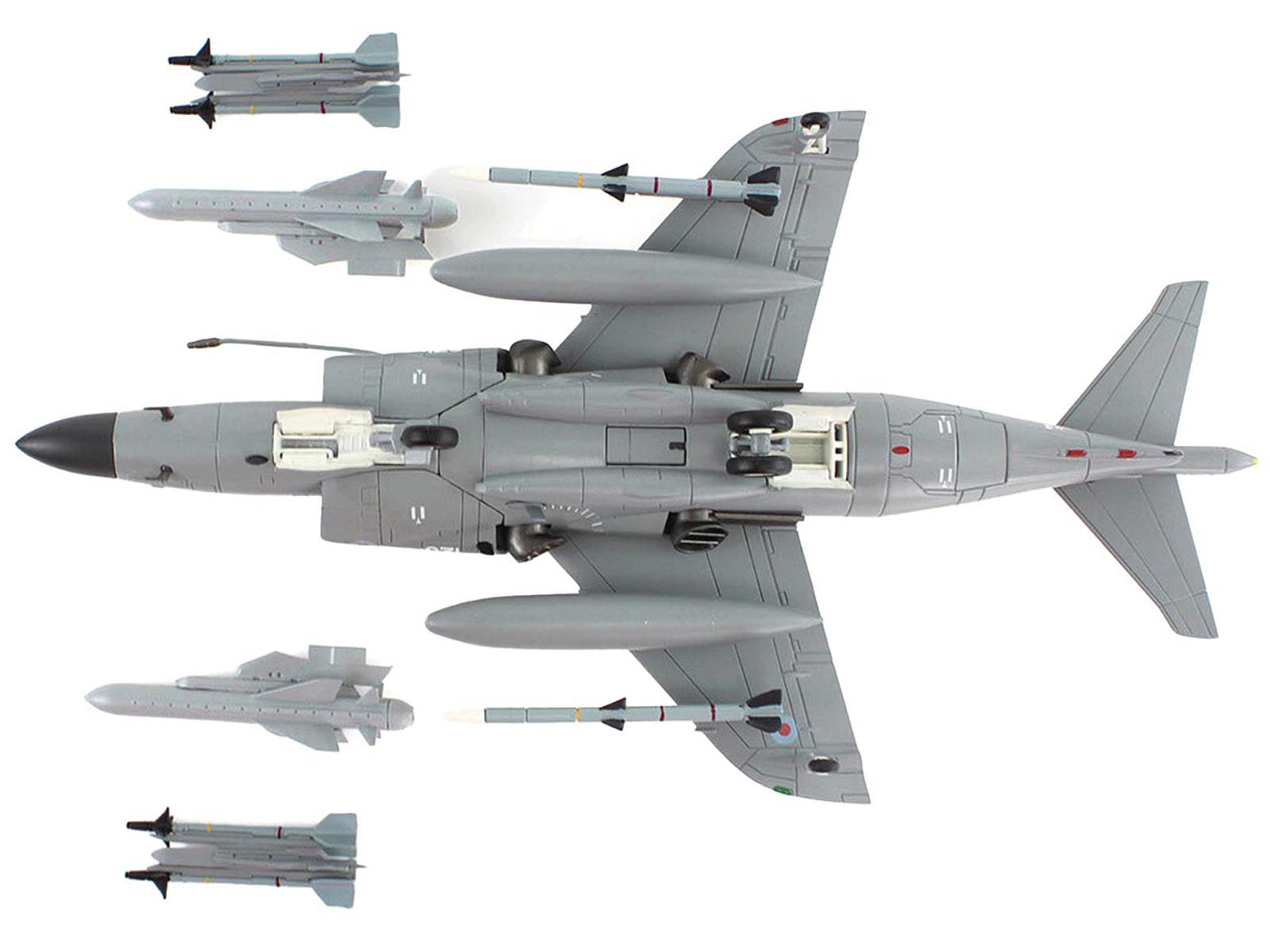 British Aerospace Sea Harrier FA.2 Aircraft with Sea Eagle Missiles "ZH804 Fairford" (2002) British Royal Navy "Air Power Series" 1/72 Diecast Model by Hobby Master-DiecastModeler.com