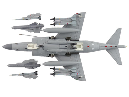 British Aerospace Sea Harrier FA.2 Aircraft with Sea Eagle Missiles "ZH796" (2018) British Royal Navy "Air Power Series" 1/72 Diecast Model by Hobby Master-DiecastModeler.com