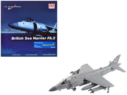 British Aerospace Sea Harrier FA.2 Aircraft with Sea Eagle Missiles "ZH796" (2018) British Royal Navy "Air Power Series" 1/72 Diecast Model by Hobby Master-DiecastModeler.com