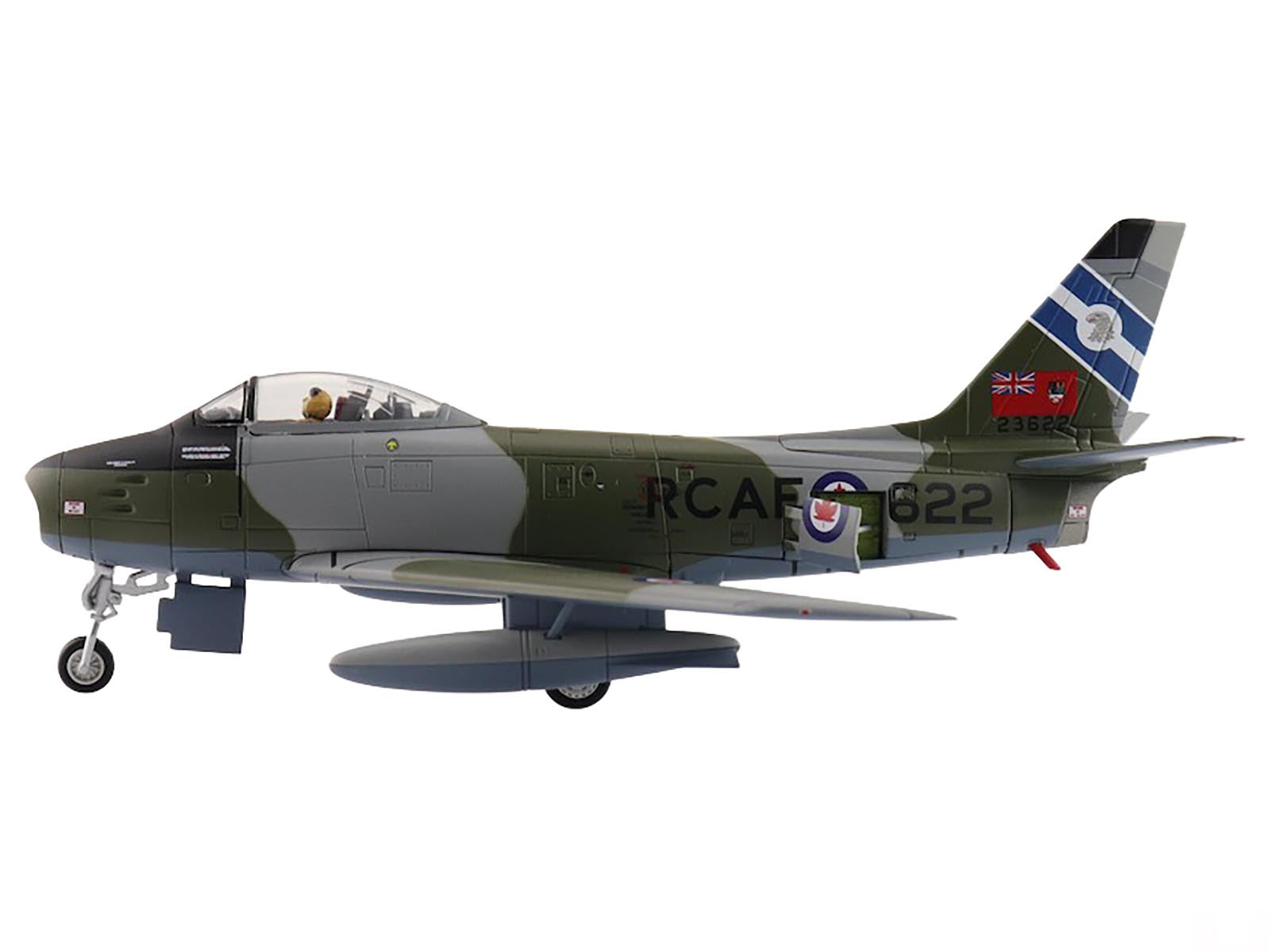 Canadair Sabre Mk.6 Fighter Aircraft "23622 430 Squadron" (1950s) Royal Canadian Air Force "Air Power Series" 1/72 Diecast Model by Hobby Master-DiecastModeler.com
